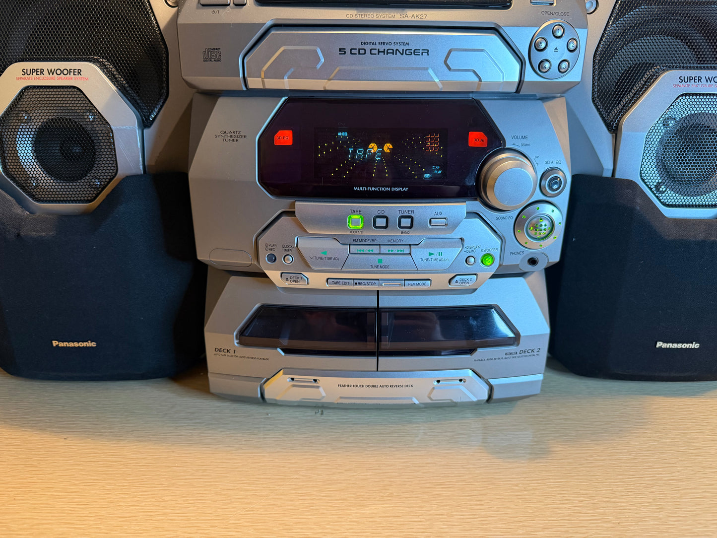 Panasonic SA-AK27 (5 CD). EXCELLENT ALL FUNCTIONS OPERATIONAL GEM💎 Remote Inc✅