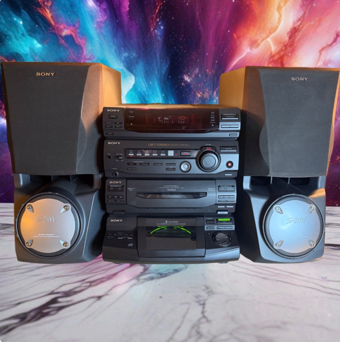 Vintage Sony LBT-D590 Model HCD-D590 Stereo System Tested Fully Functional 🔥