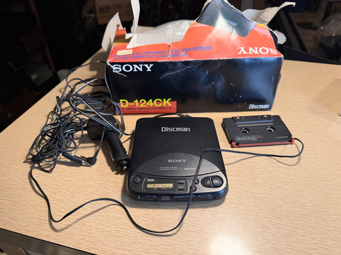 Sony Discman D-121 Portable CD Player – Complete in Box (CIB) – Serviced Rare🎶
