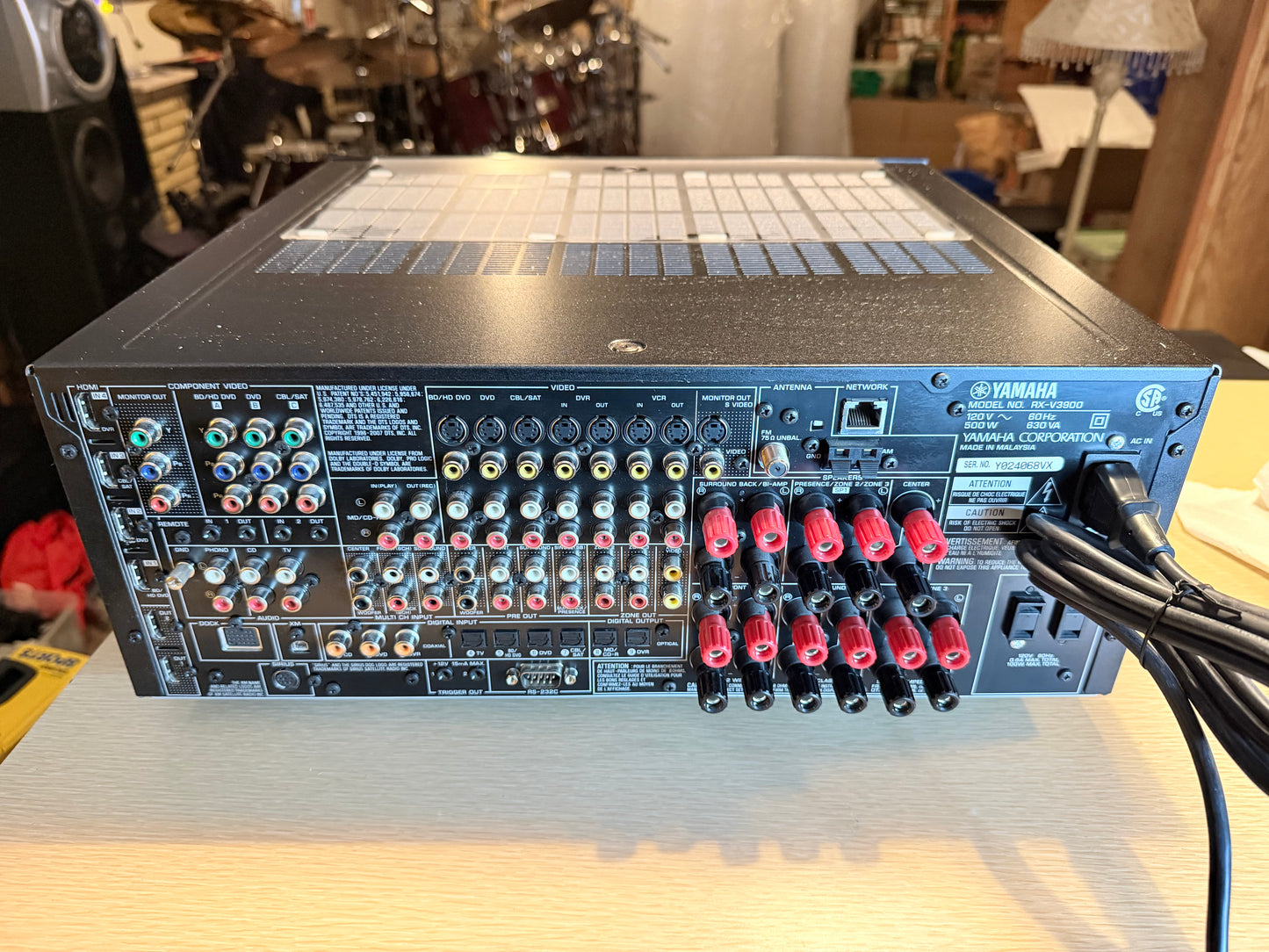 Yamaha RX-V3900 7.1 Channel 140WPC BEAST Receiver HDMI SERVICED W/REMOTE BUNDLE!