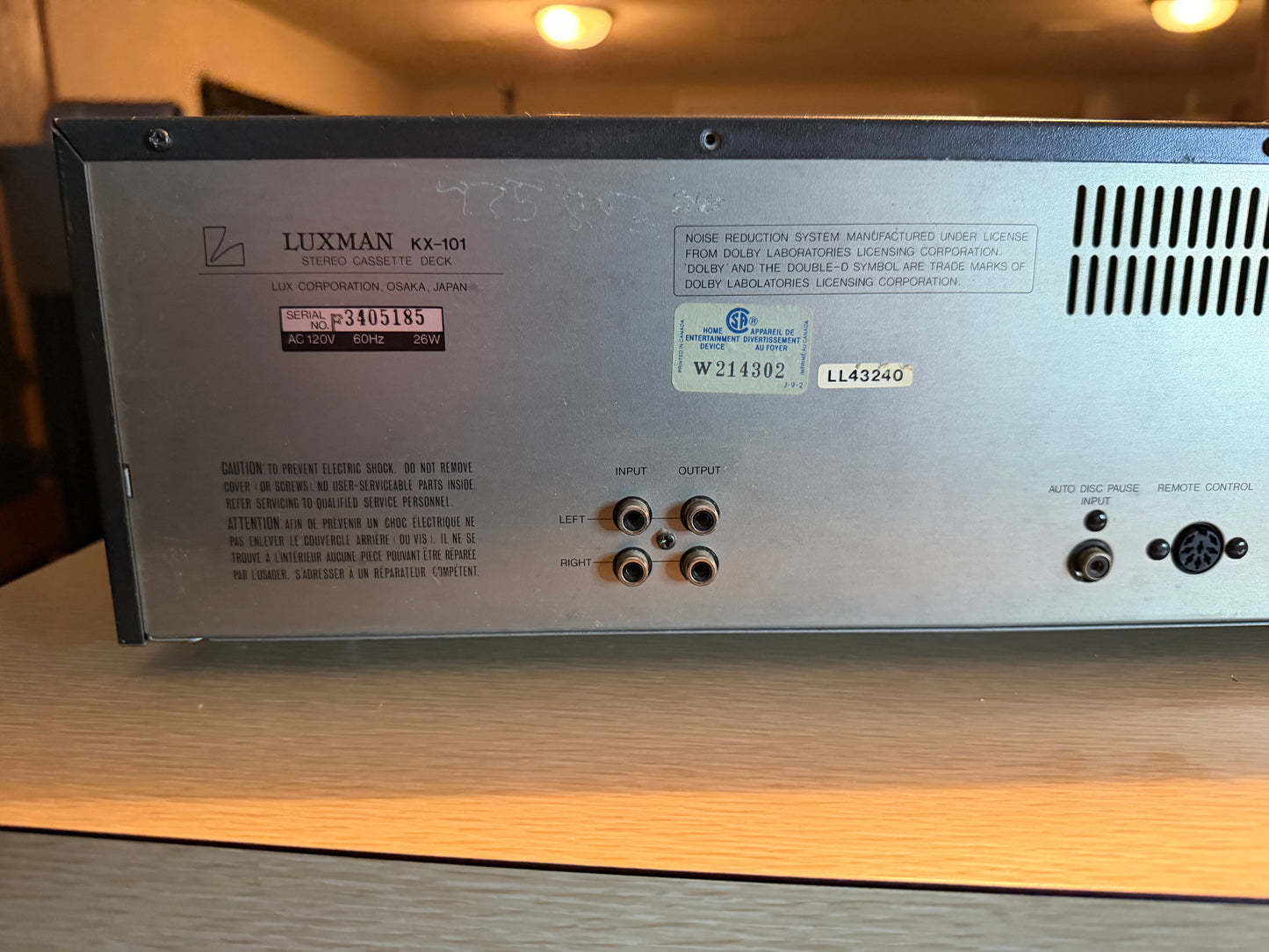 Luxman KX-101 2- Head "Suckface" Cassette Deck Full Fresh Service High Fidelity!