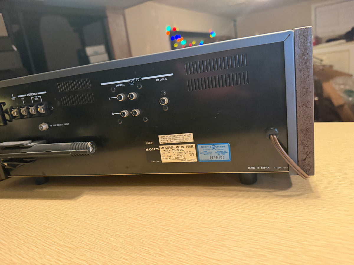 Sony FM Stereo FM-AM Tuner ST-3950SD Full Fresh Service Very Rare Beauty 🔥🎶