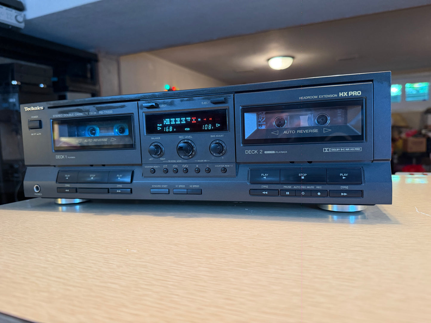 Technics Stereo Double Dual Cassette Deck model RS-TR333 Fresh Servicing Beauty!