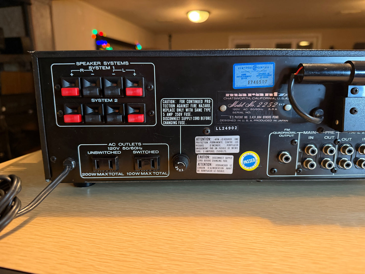 MARANTZ 2252 Vintage Am/Fm Stereo Receiver Pro Serviced Cleaned Near Mint Wow🔥