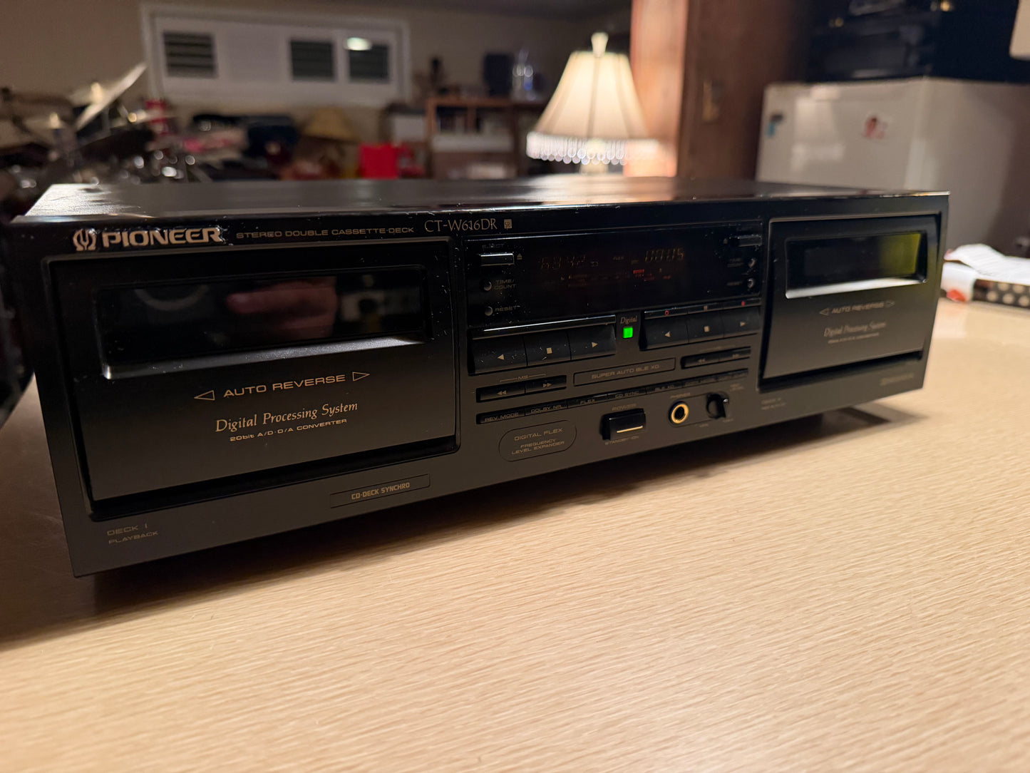 Pioneer CT-W616DR High End Dual Cassette Deck Tested Sounds Great Digital Proc