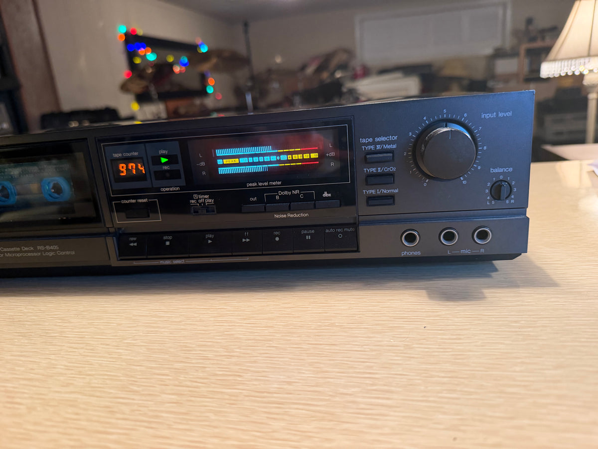 Technics RS-B405 Stereo Cassette Deck Full Fresh Service DBX Fully Operational🎶