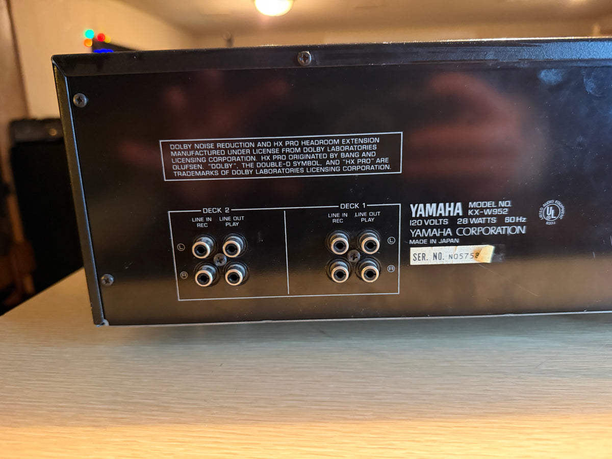 Yamaha KX-W952 Dual Cassette Deck Top Of The Line Fresh Service Very Rare 🔥🎶