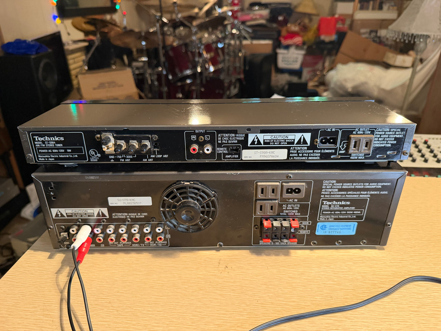 Technics SU-V78 Stereo Integrated Amplifier 100WPC+ St-S96A Tuner Fresh Service!