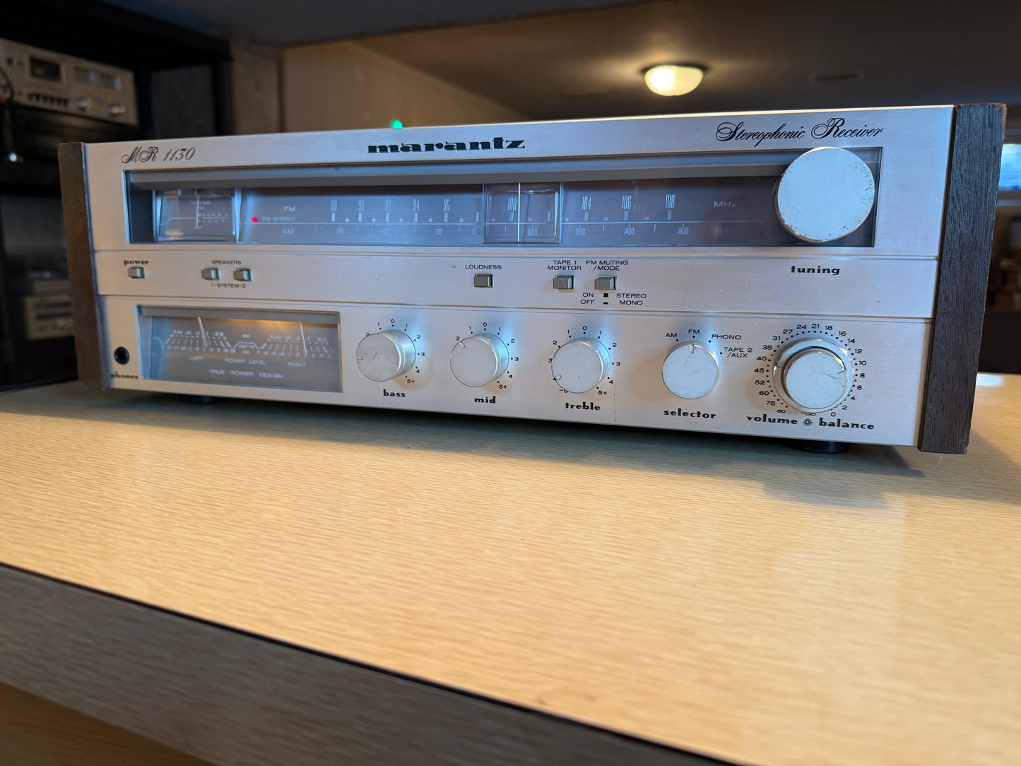 Vintage Marantz Receiver MR 1130 Stereo Am FM Serviced Great Shape Very Rare 🎶
