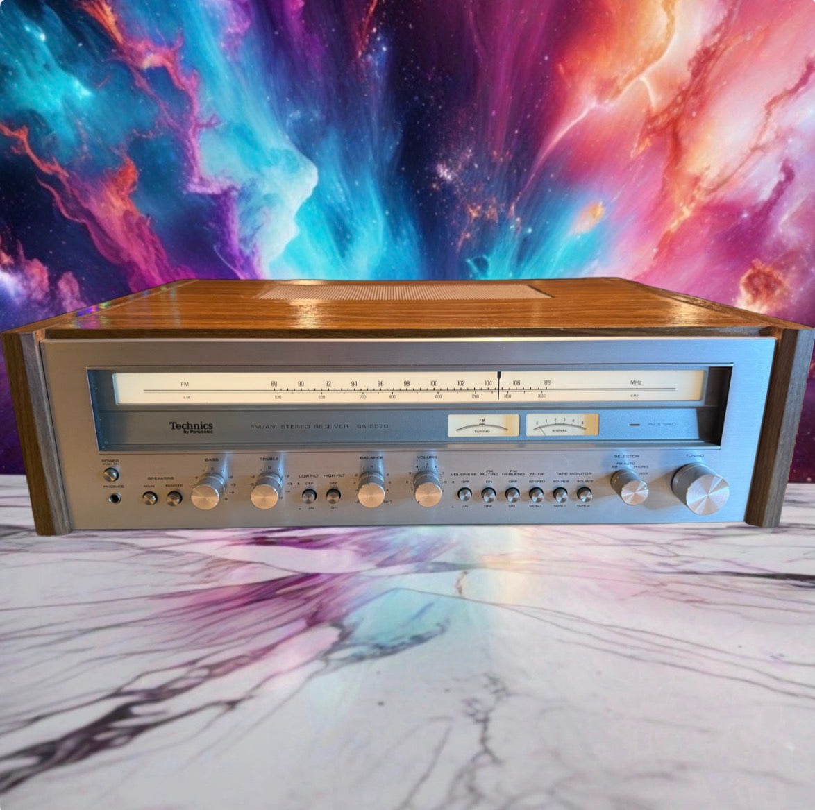 Technics Sa 5570 Stereo Receiver Amplifier 85 WPC Excellent Shape Fresh Service!