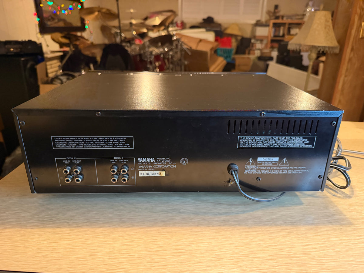 Yamaha KX-W952 Dual Cassette Deck Top Of The Line Fresh Service Very Rare 🔥🎶