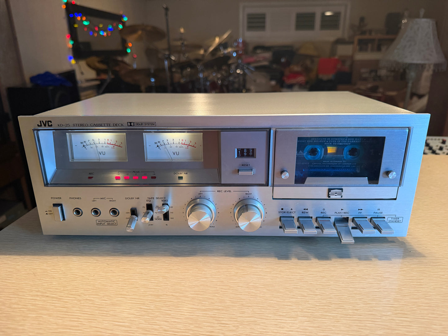 Vintage JVC Stereo Cassette Deck Model KD-25 Silver Japan Full Fresh Service🔥🎶