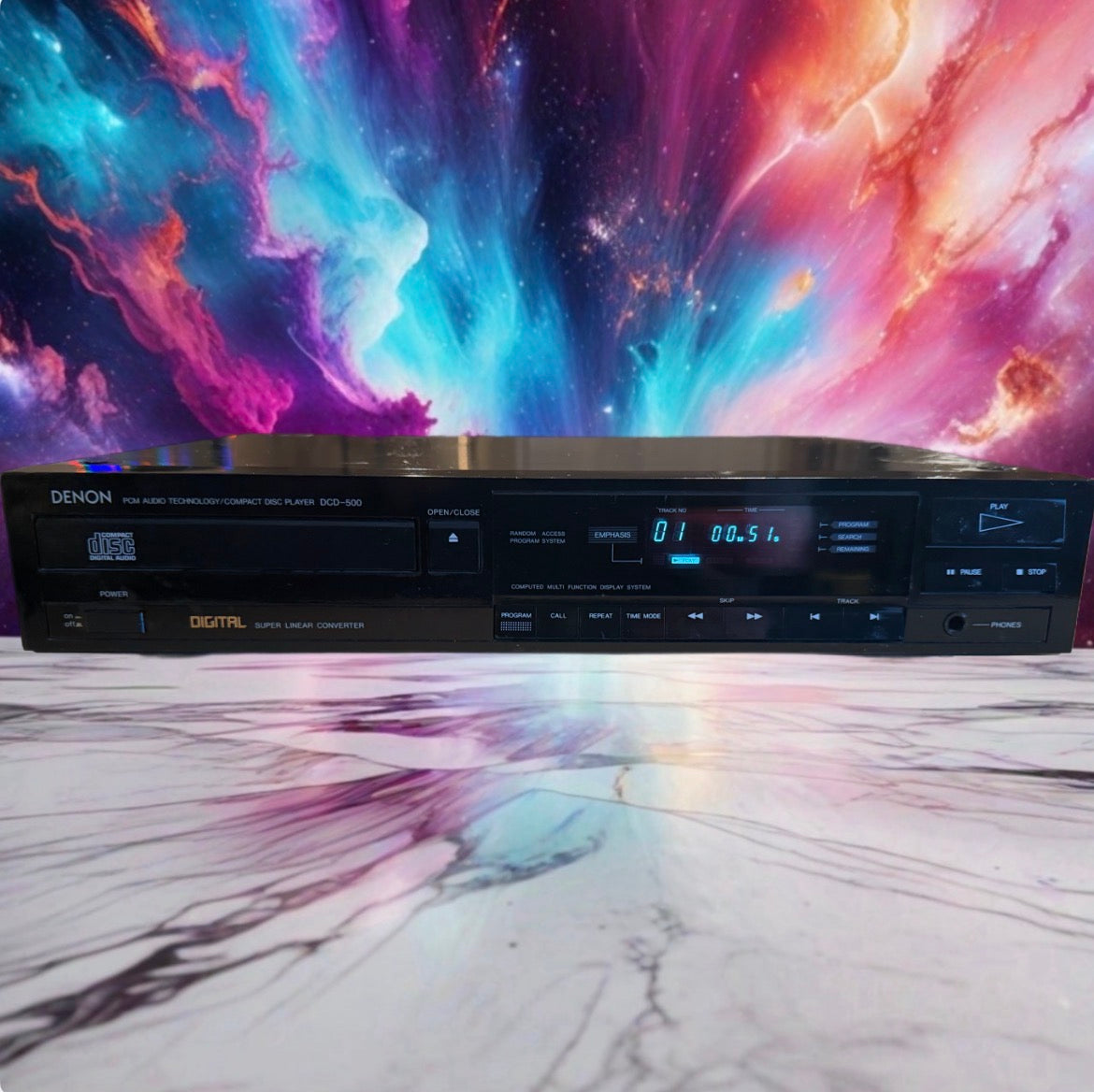 Denon DCD-500 PCM Audio Technology/Compact Disc Player Full Fresh Service Beauty