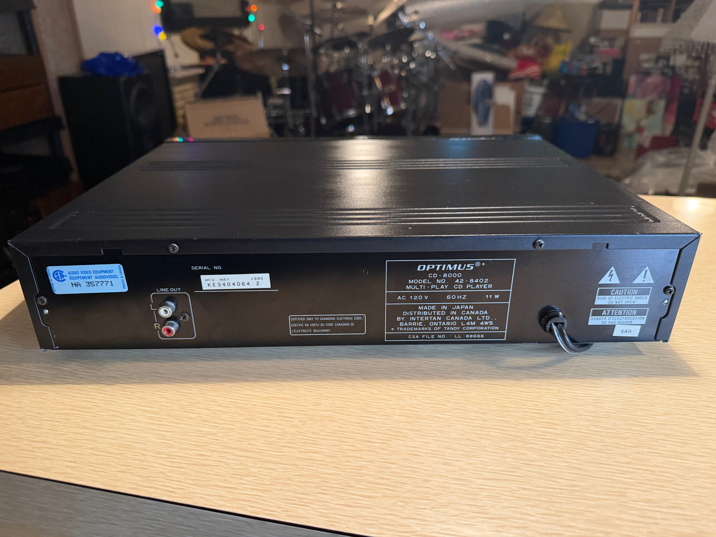 Optimus CD-8000 6 Disc Cartridge Cd Player Radio Shack Near Mint Serviced Rare🎶