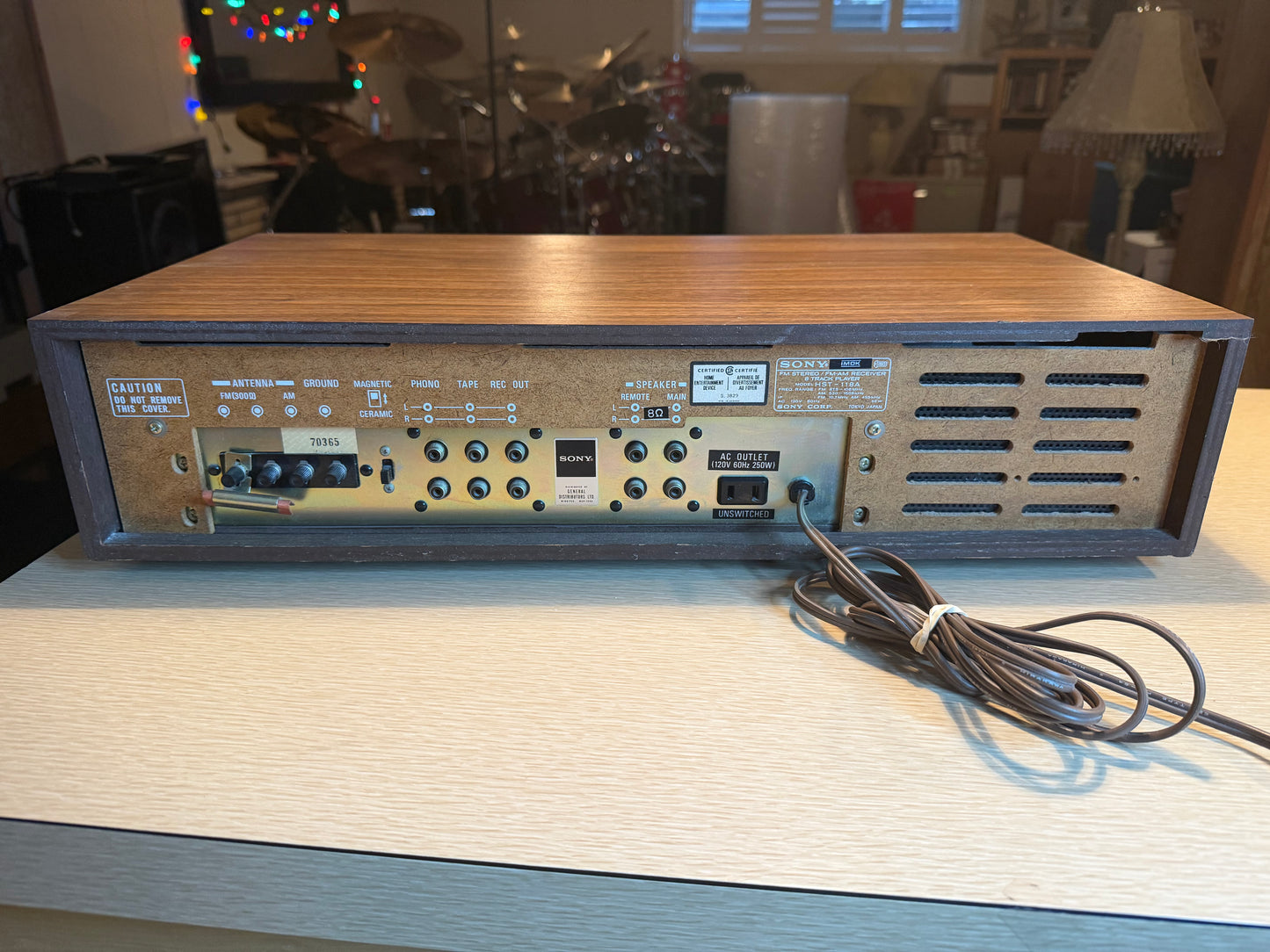 VINTAGE SONY HST-118A AM-FM 8-TRACK STEREO RECEIVER VERY RATE FRESH SERVICE🔥🎶