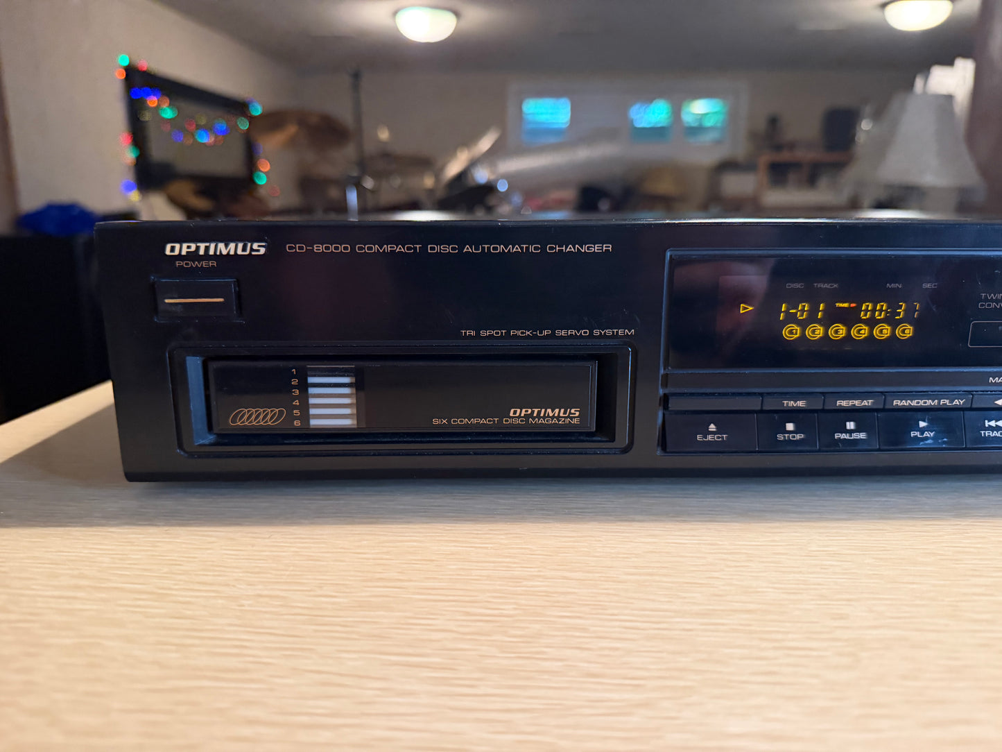 Optimus CD-8000 6 Disc Cartridge Cd Player Radio Shack Near Mint Serviced Rare🎶