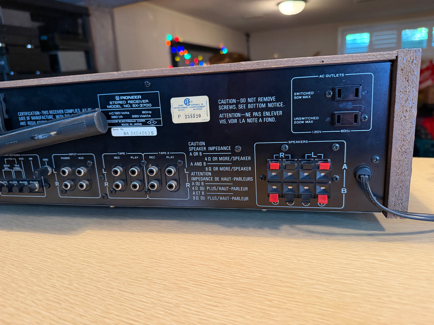 Fully Serviced Pioneer SX-3700 Receiver 45WPC Fluoroscan Technology Excellent🔥