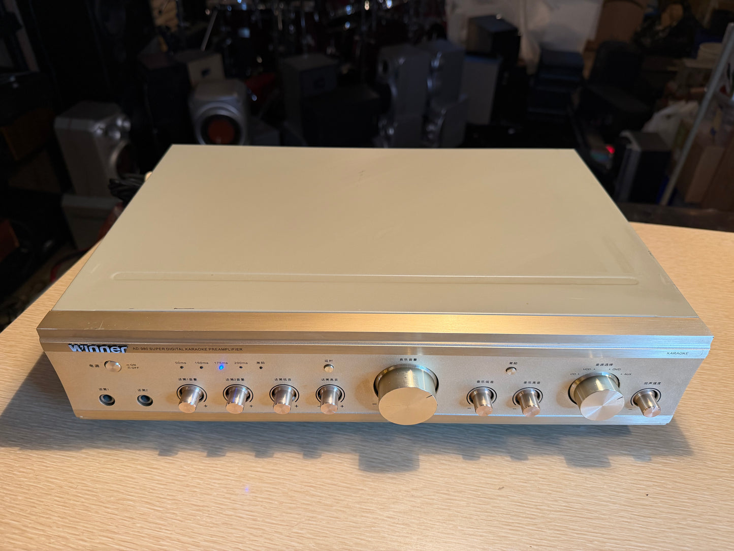 Very Rare Winner AD-980 Super Digital Karaoke Pre-Amplifier Gold Serviced