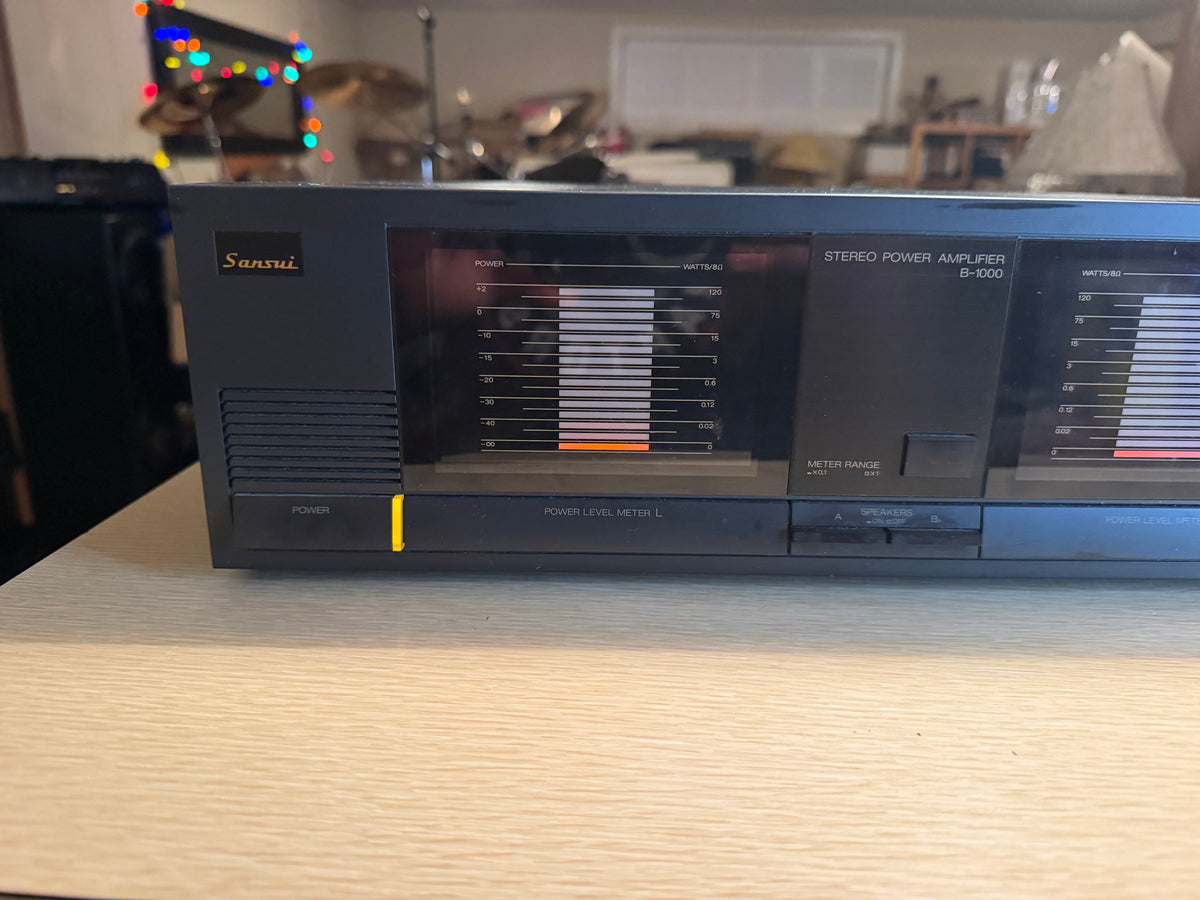 Sansui B-1000 Vintage Power Amplifier Freshly Serviced Beauty Rare Sounds Great!