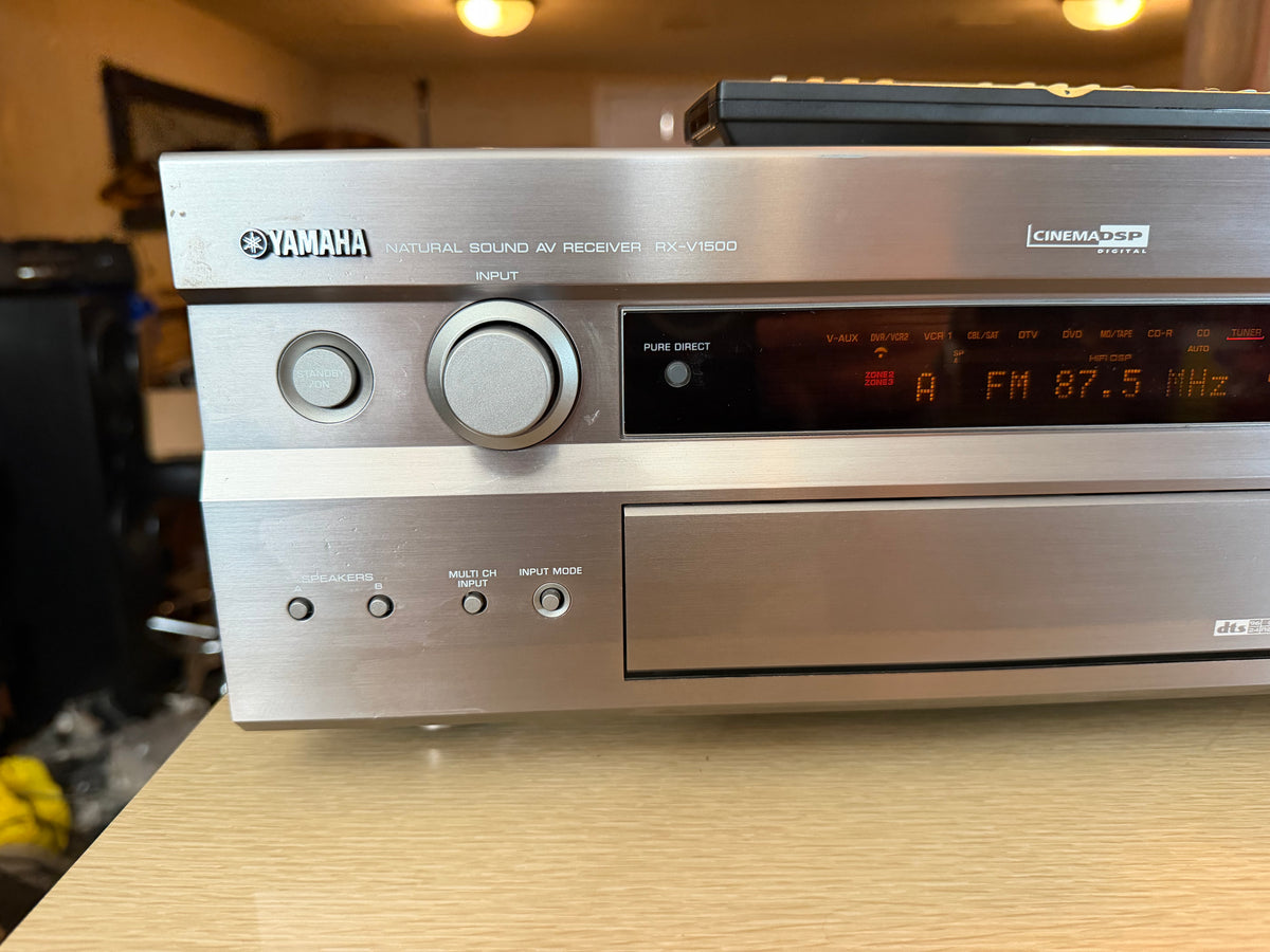 Yamaha RX-V1500 AV receiver 7.1 ch 120WPC Fresh Service Near Mint Remote Bundle!
