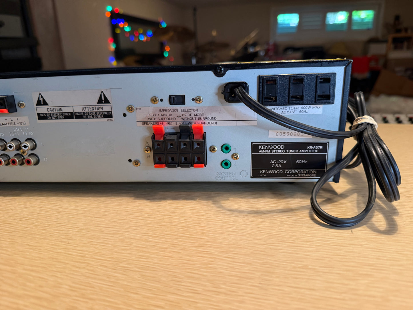 Vintage Kenwood Model KR-A57R AM/FM Receiver W/ Equalizer Fresh Service Remote🔥