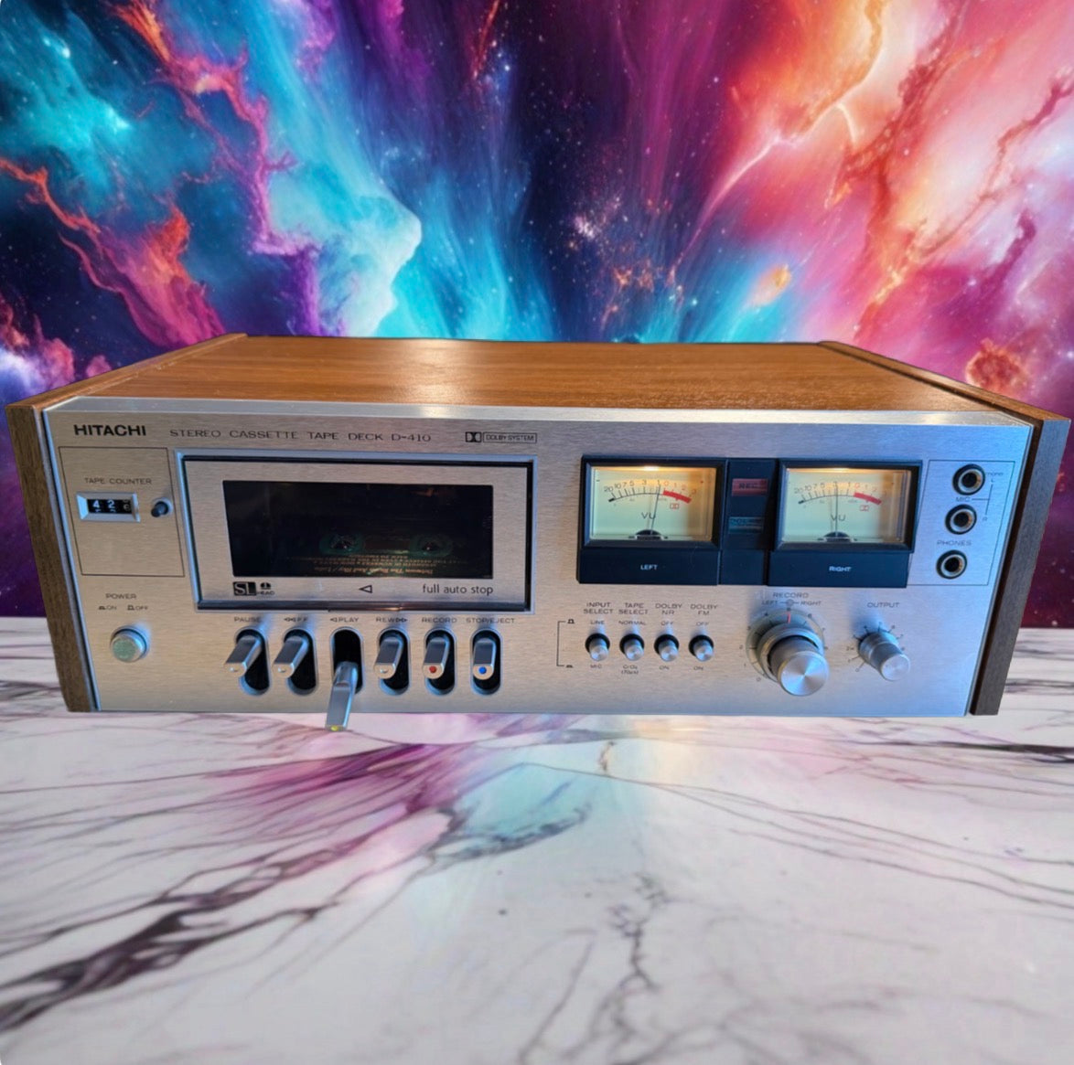 Hitachi Stereo Deck D-410 VU Metres Wooden Casing Fresh Full Servicing X Rare🎶