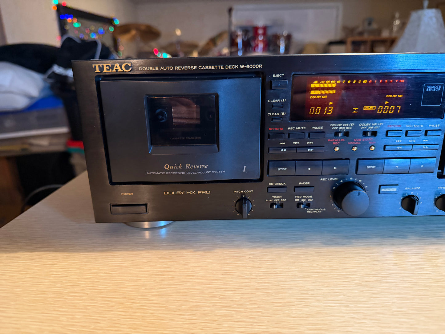 TEAC W-6000R 4 Head Dual Cass Auto Reverse & Record FRESH PRO SERVICE HIGH END🔥