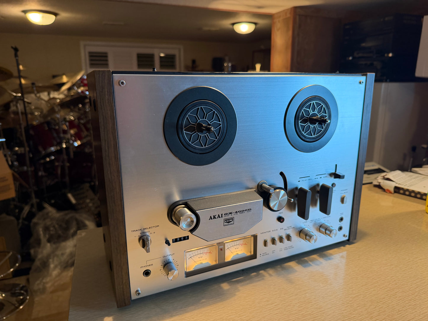 AKAI GX-4000D Reel to Reel Tape Recorder Full Fresh Service Excellent Condition!