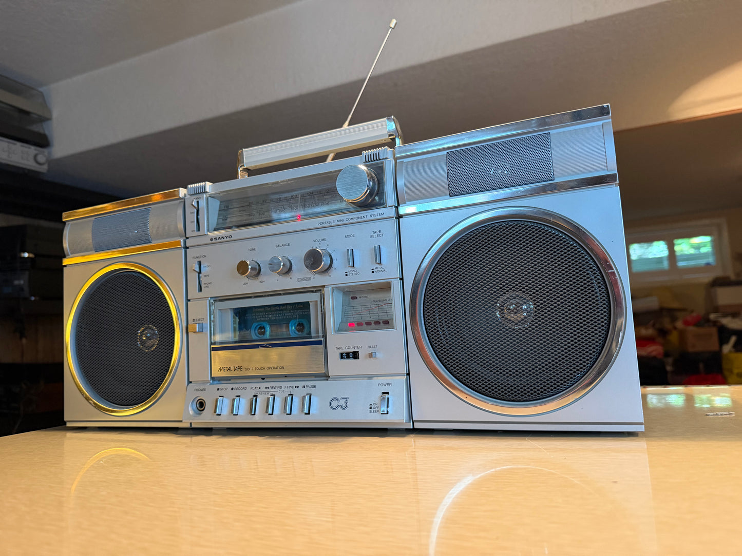 Vintage Sanyo C3 Boombox Radio Works Cassette Serviced Works Excellent V Rare🔥