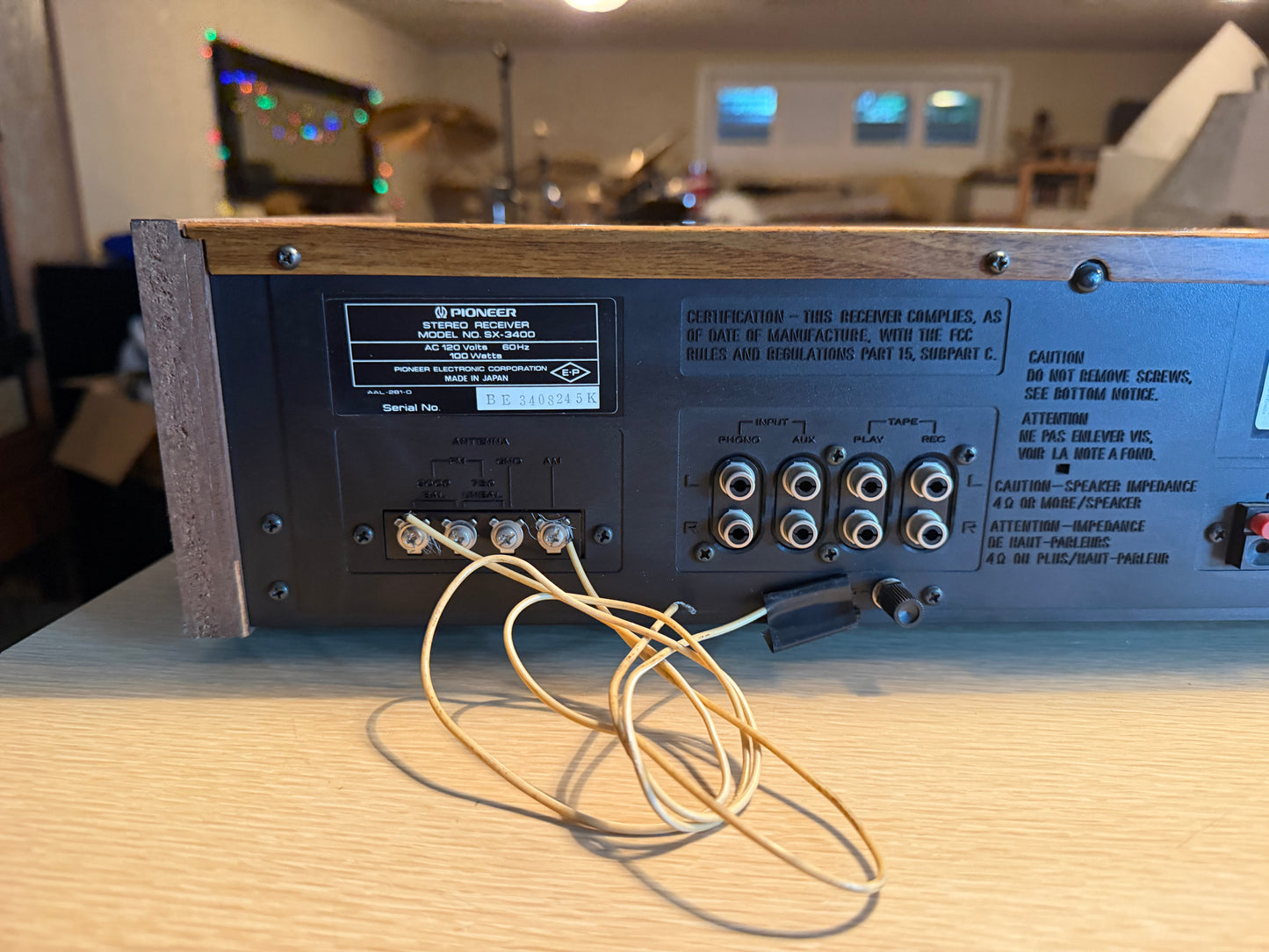 Vintage Pioneer SX-3400 AM/FM Stereo Receiver Tested Freshly Serviced Excellent!