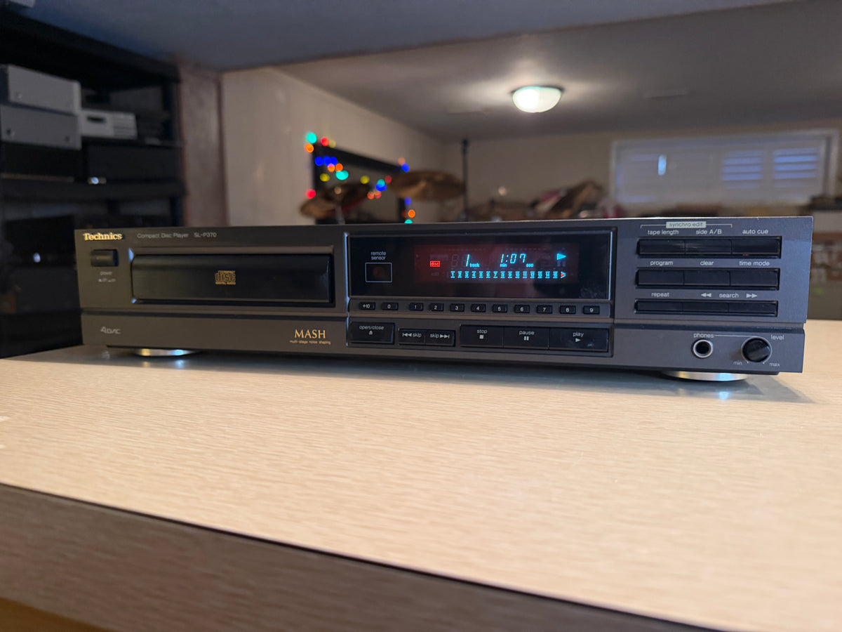 Technics SL-P370 CD Player MASH 4 DAC Serviced Working 1990 Made in Japan V Rare