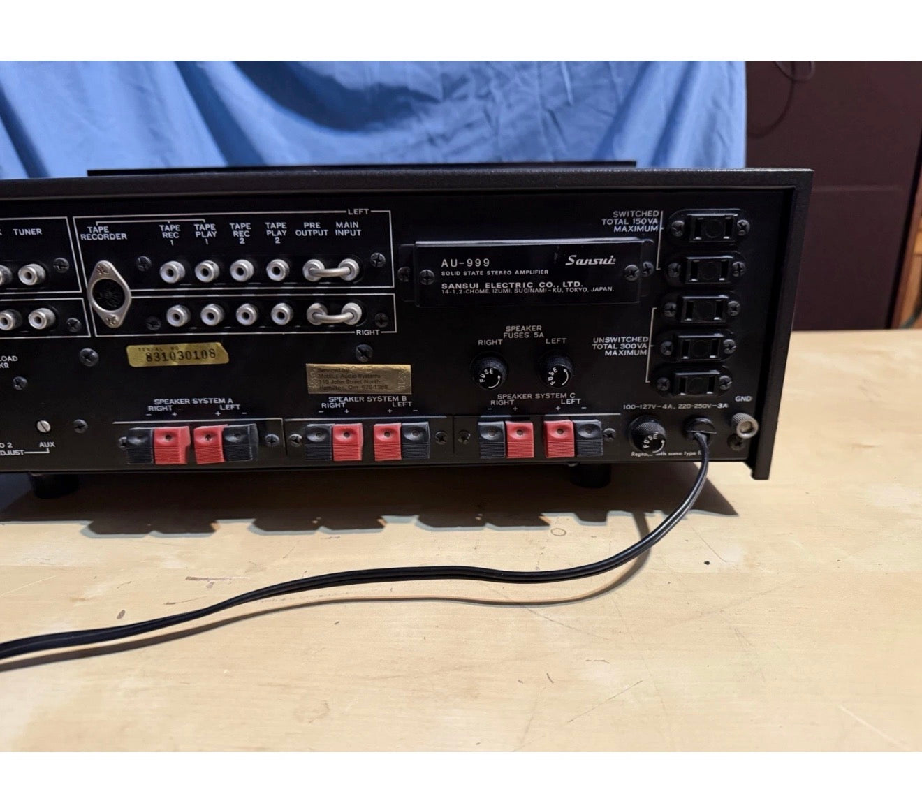 VINTAGE SANSUI AU-999 SOLID STATE STEREOPHONIC AMPLIFIER INTEGRATED AMP SERVICED