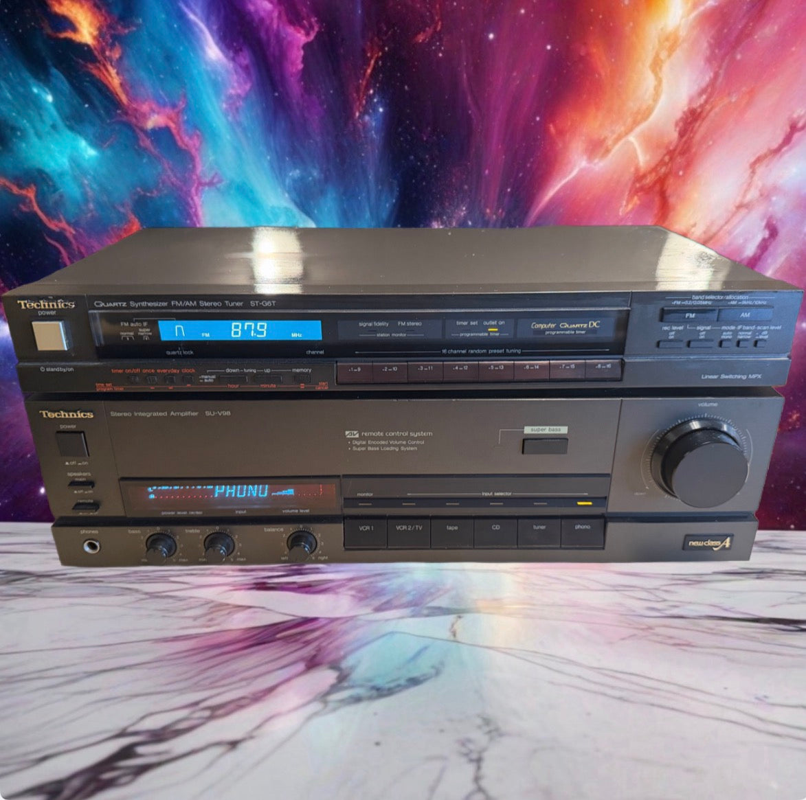 Vintage 1980s TECHNICS Stereo Amplifier SU-V98 + Tuner ST-G6T Serviced Beauty🎶