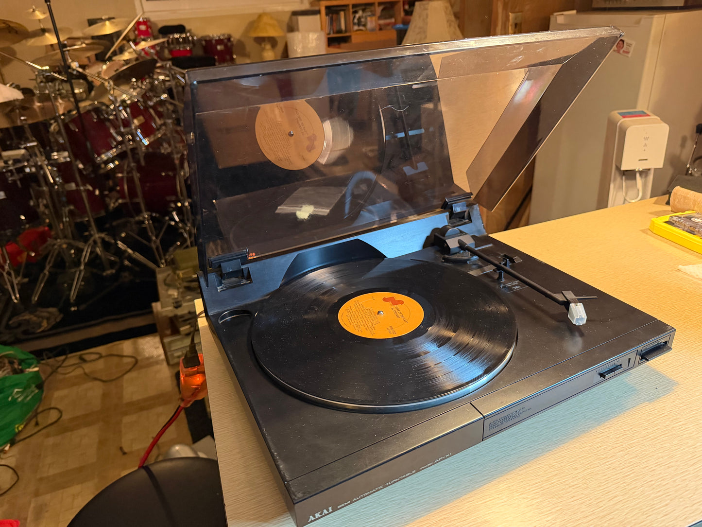 Vintage AKAI AP-X1 Semi Automatic Turntable Japan Made Serviced New Belt Rare!
