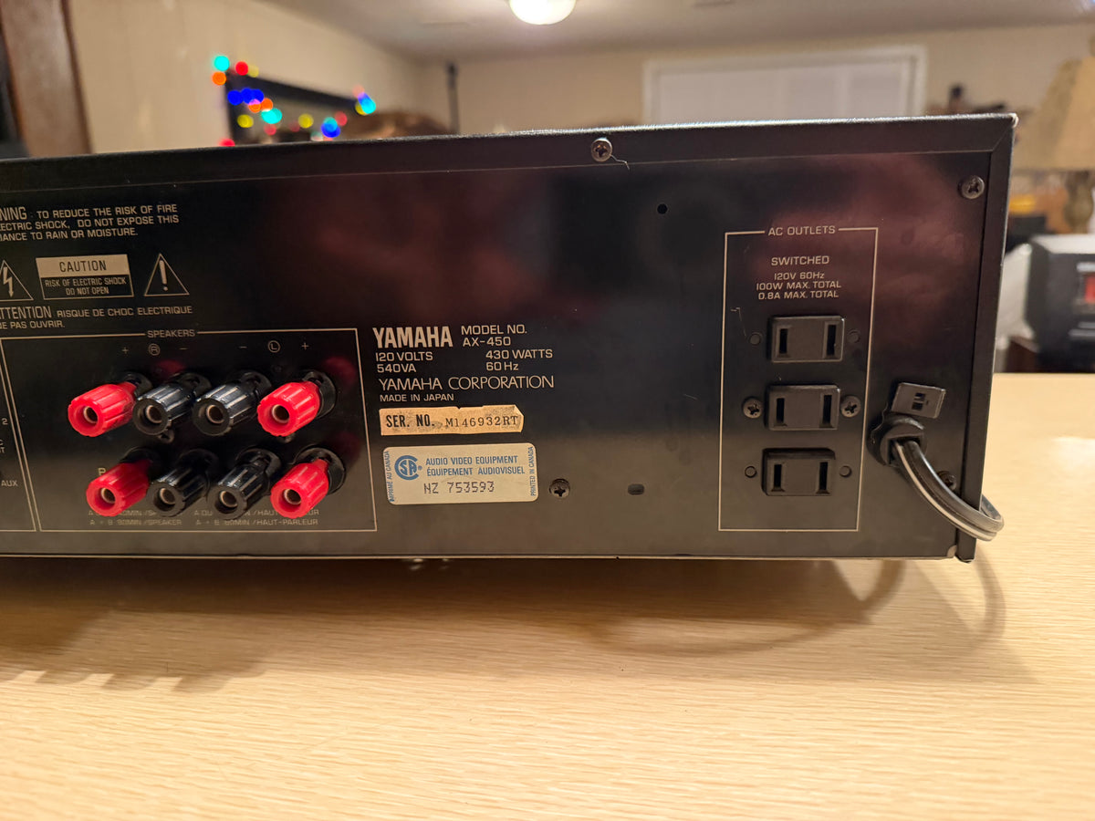 Yamaha AX-450 Natural Sound Integrated Stereo Amplifier Phono 65WPC Serviced🎶🔥