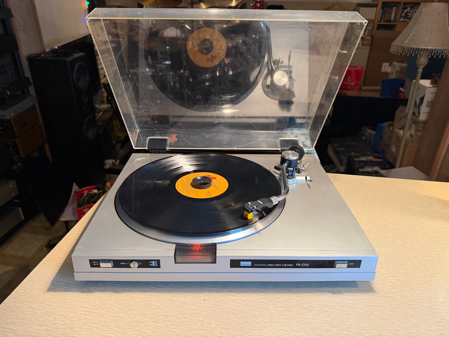 SANSUI FR-D35 TURNTABLE SERVICED NICE CARTRIDGE BEAUTY V RARE SOUNDS GREAT🔥🎶