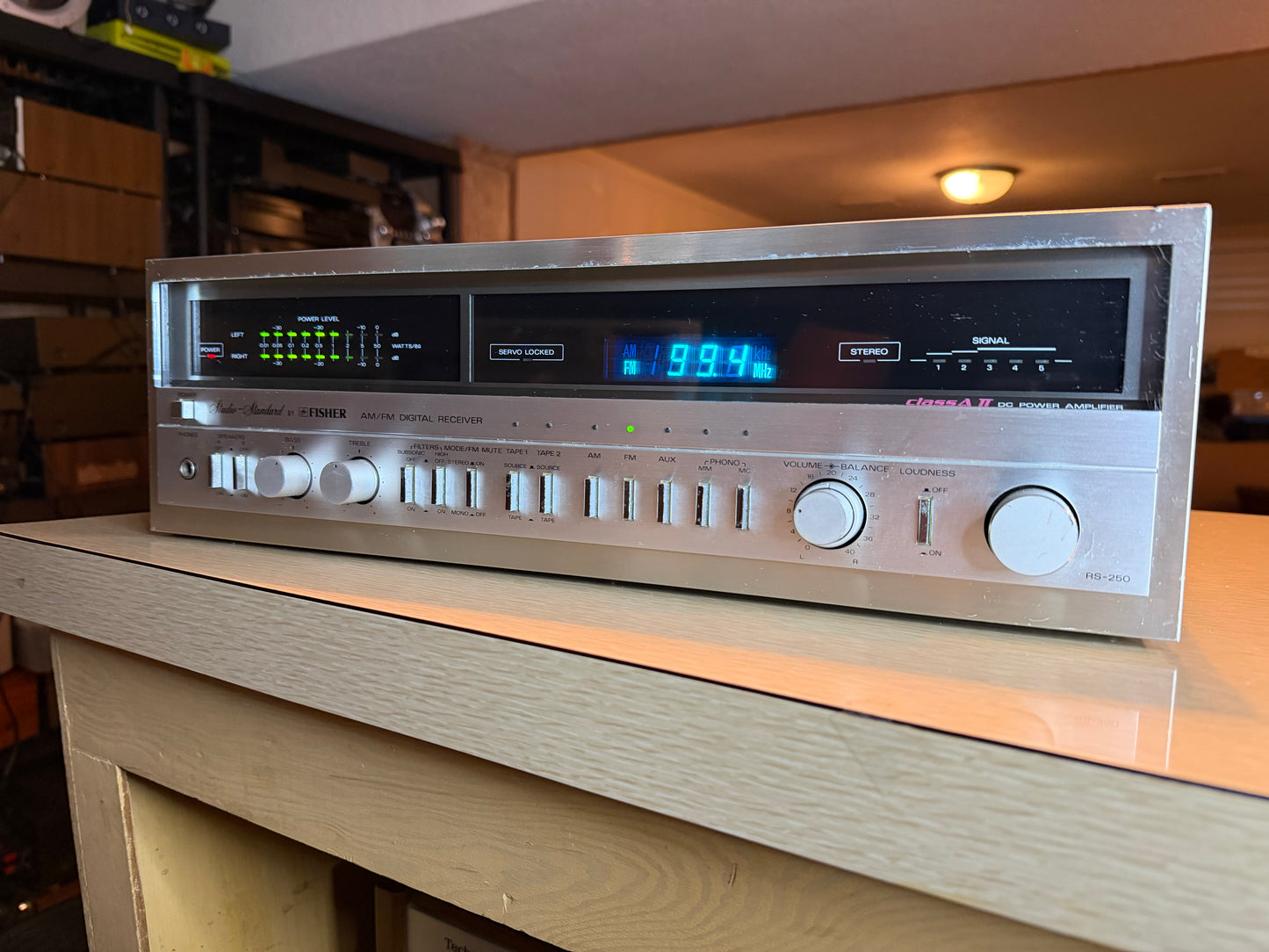 Vintage Fisher RS-250 Studio Standard Stereo Receiver Silver Japan FRESH SERVICE