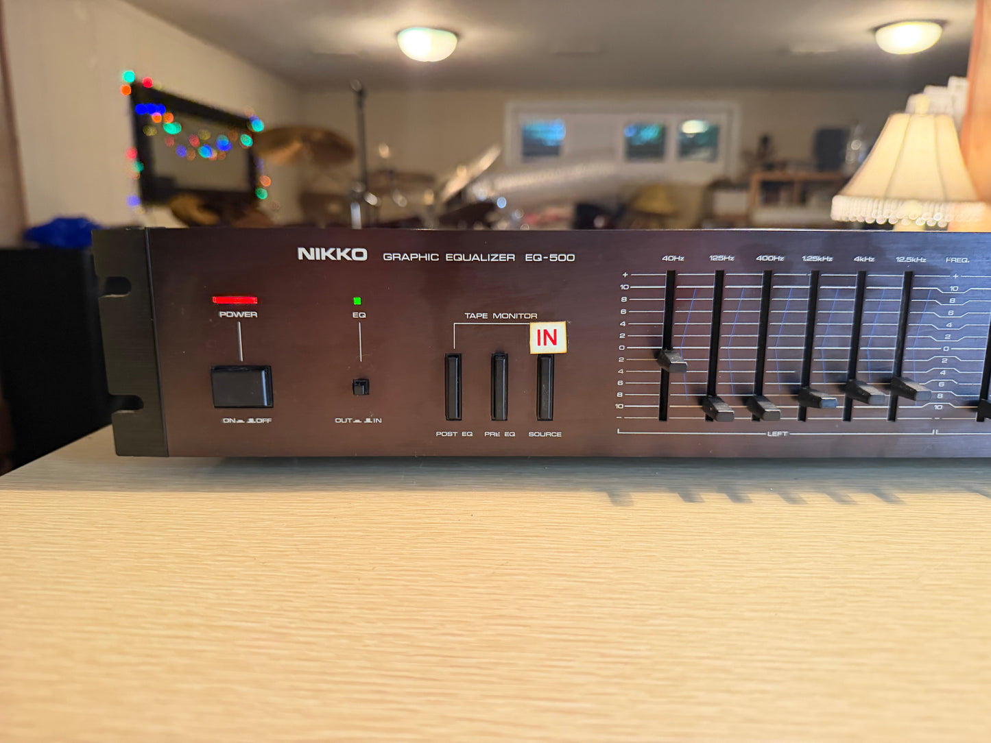 Nikko Graphic Equalizer Model EQ-500 RARE Red Faceplate Rack Mount SERVICED🔥🎶