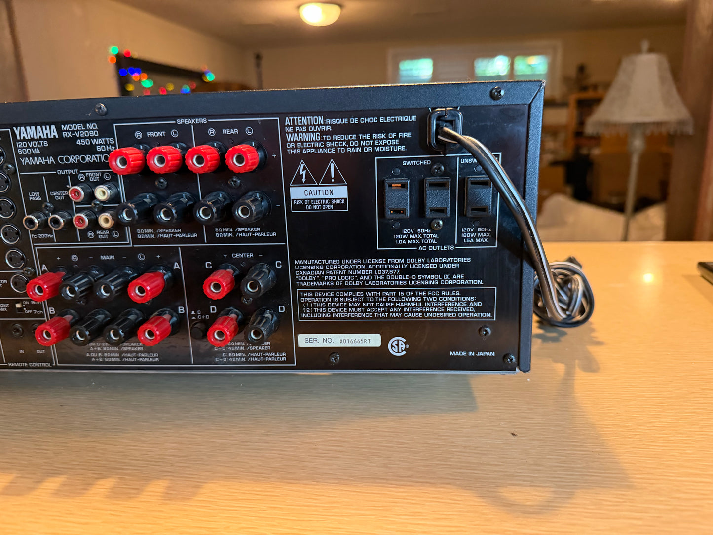 Yamaha RX-V2090 Natural Sound Stereo Receiver Cinema DSP 100WPC MONSTER Serviced