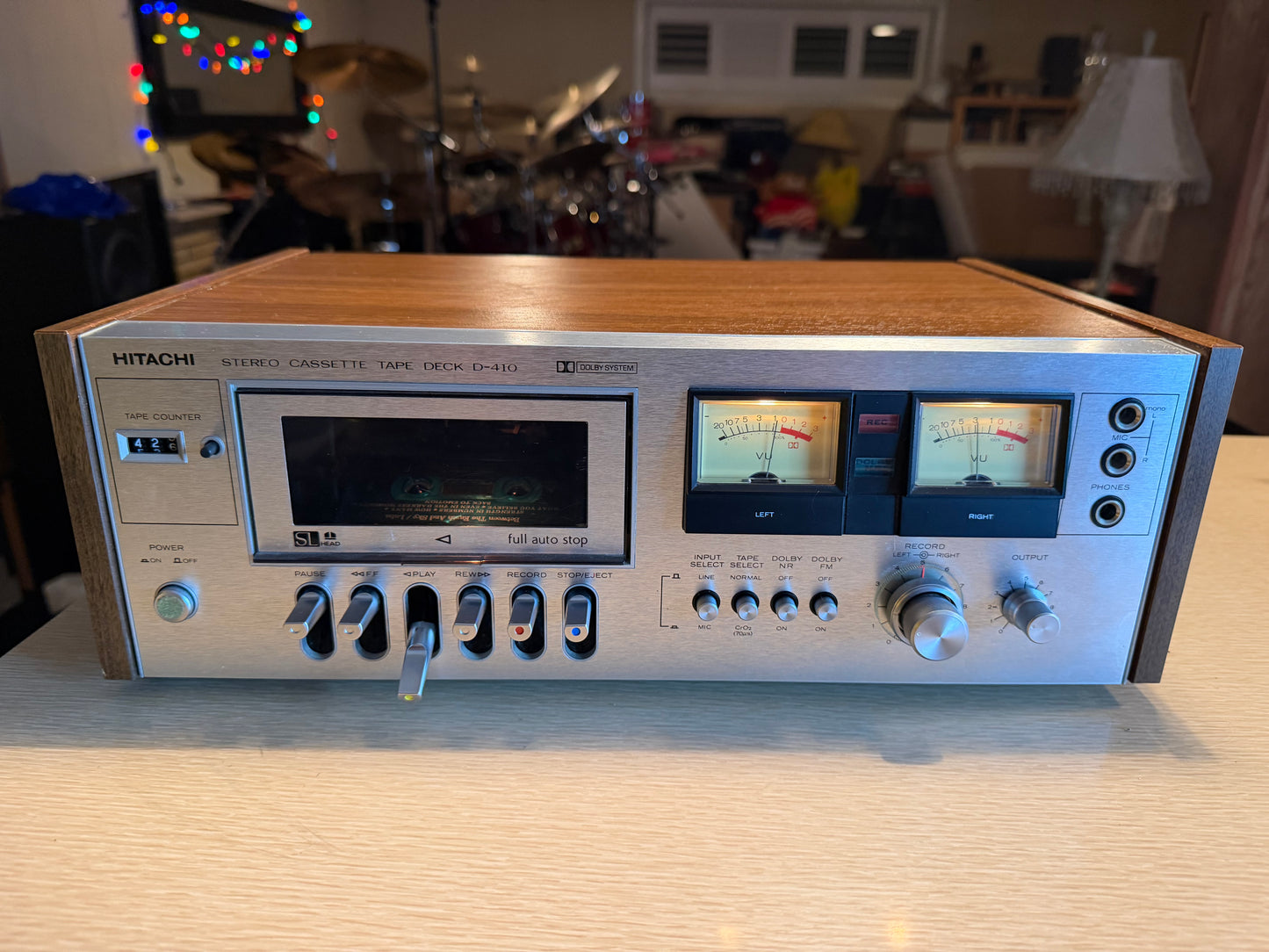 Hitachi Stereo Deck D-410 VU Metres Wooden Casing Fresh Full Servicing X Rare🎶