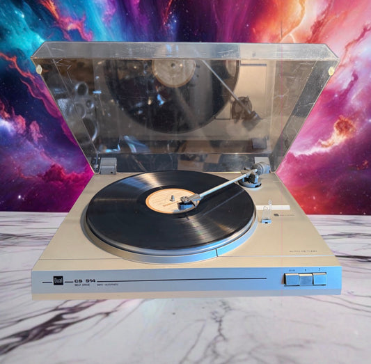 Dual CS 514 Silver Turntable Record Player DN 239 Cartridge Fresh Service Rare!
