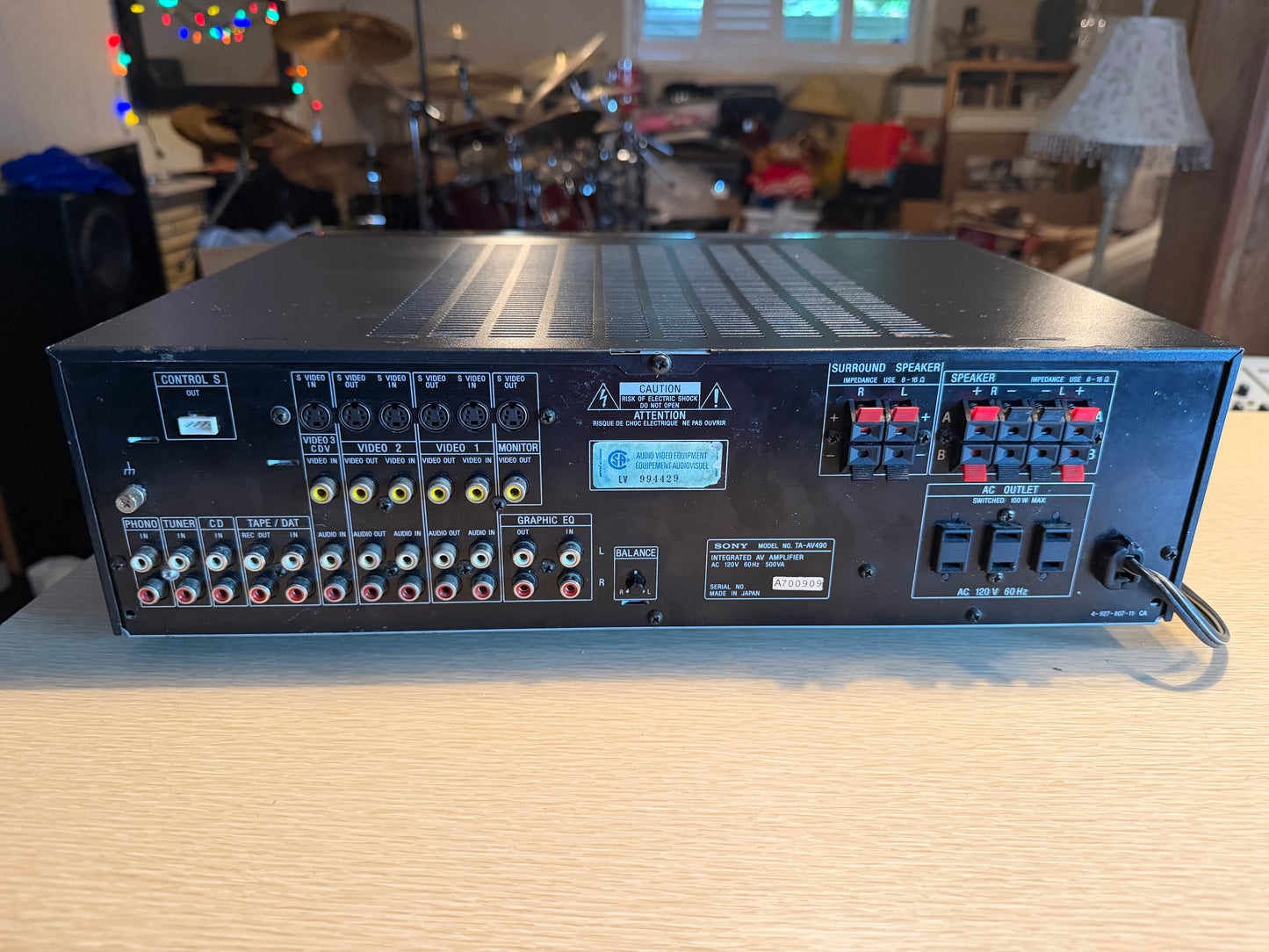 Sony TA-AV490 Integrated Stereo Amplifier Dolby Pro Logic Surround Fresh Service