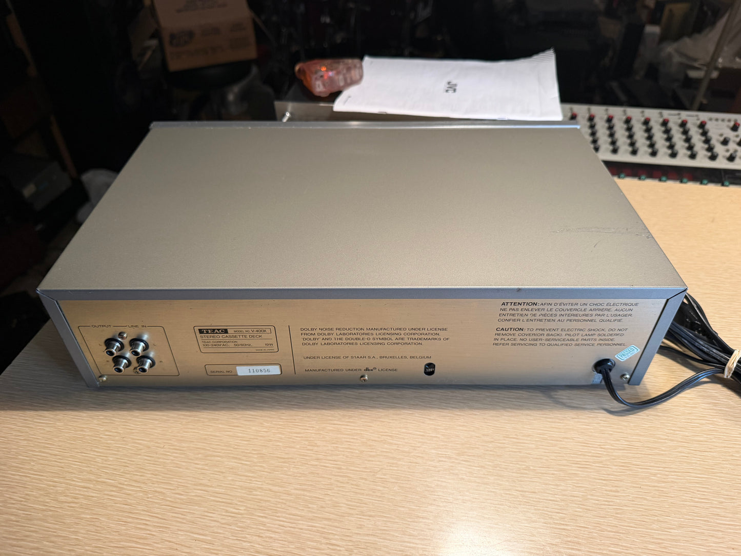 Vintage Teac V-400X Stereo Cassette Deck Silver Japan Full Fresh Service Beauty!