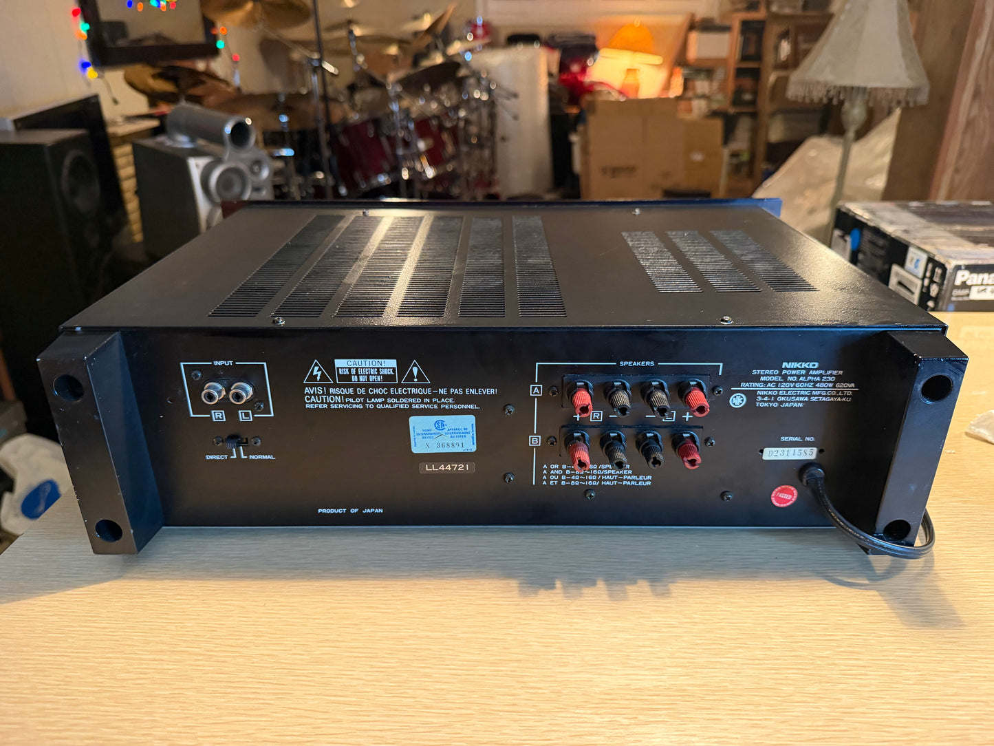 Nikko Alpha 230 Dark Red Faceplate | Serviced Power Amp | 120 WPC | Japan