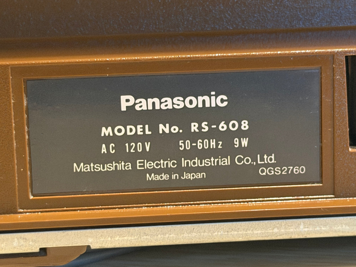 Vintage Panasonic RS-608 Stereo Cassette Tape Deck Player Full Auto Stop Tested!