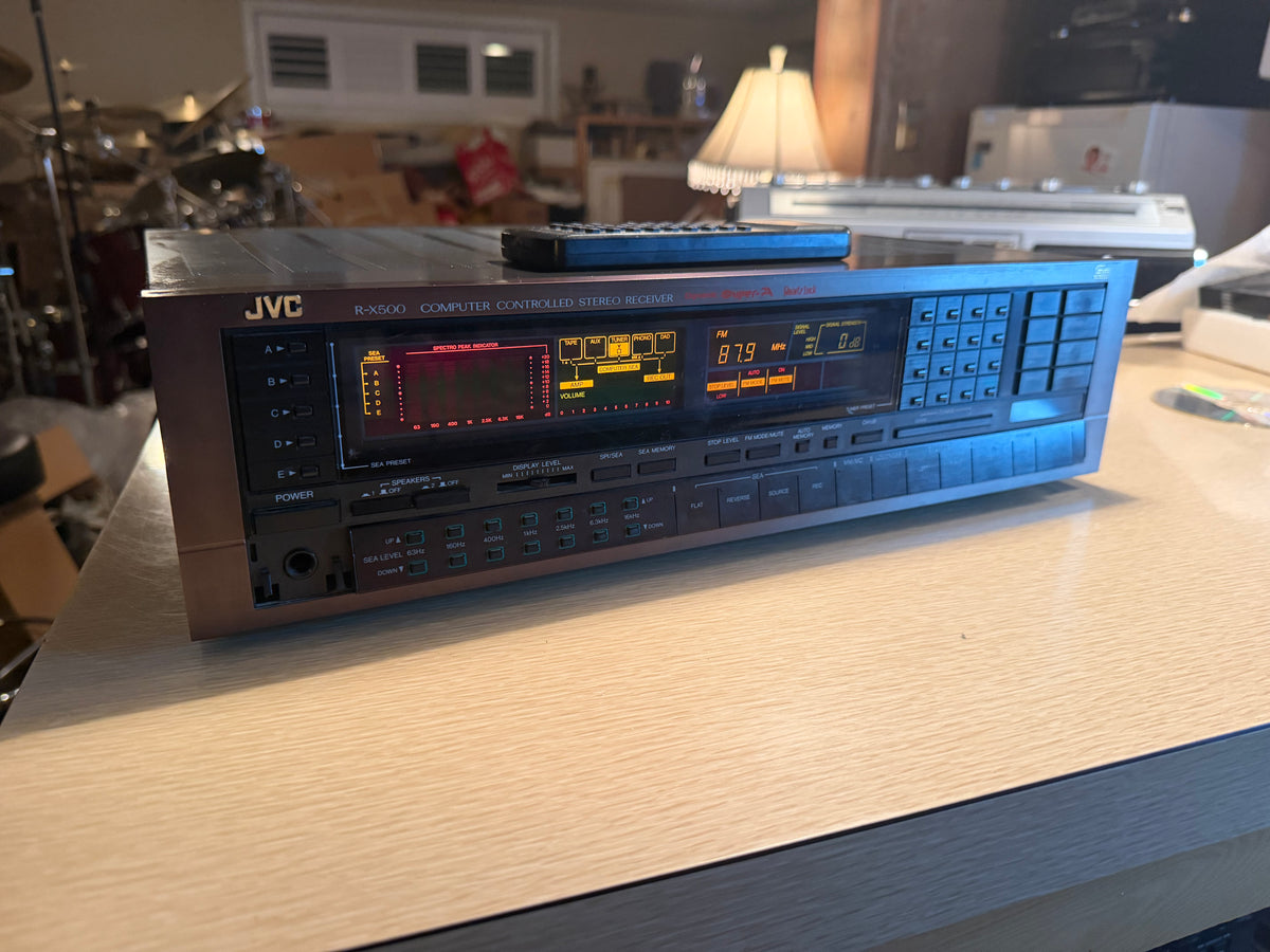 JVC R-X500B Computer Controlled Stereo Receiver w/ Remote & Equalizer Serviced