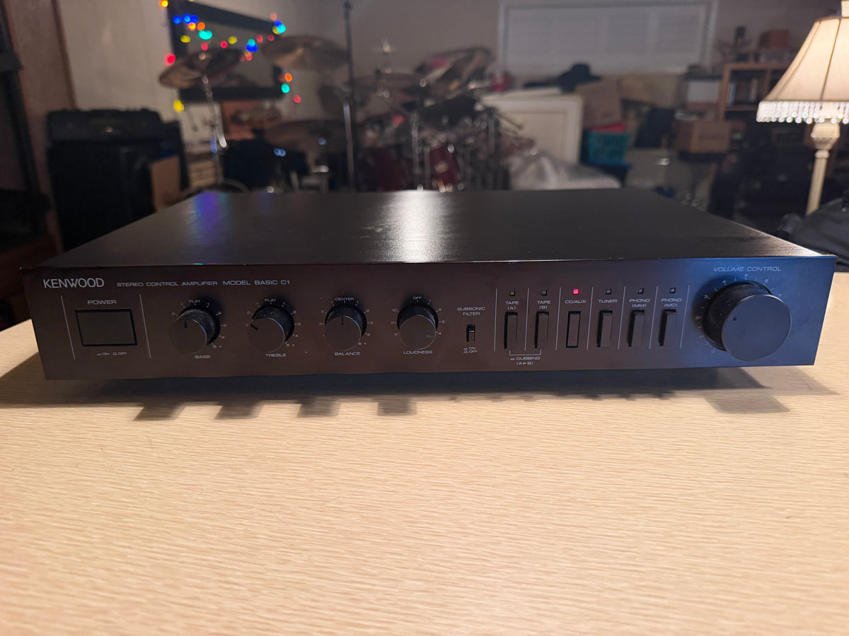 Kenwood Basic C-1 Pre Amplifier Excellent Condition, Fresh Service Near Mint WoW