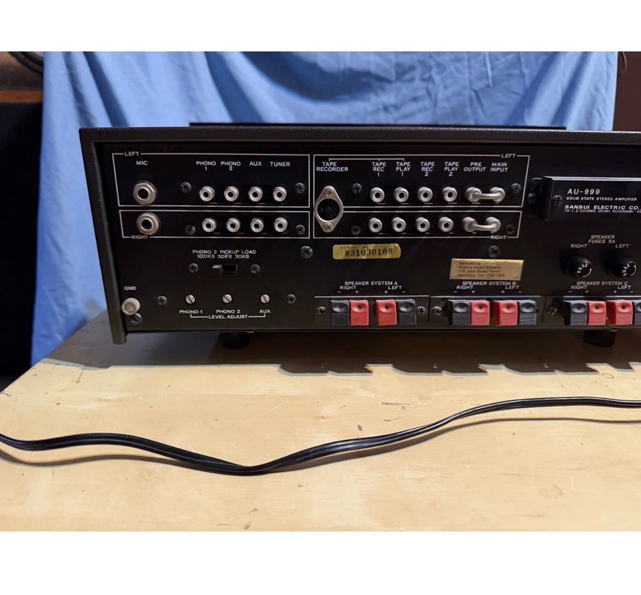 VINTAGE SANSUI AU-999 SOLID STATE STEREOPHONIC AMPLIFIER INTEGRATED AMP SERVICED