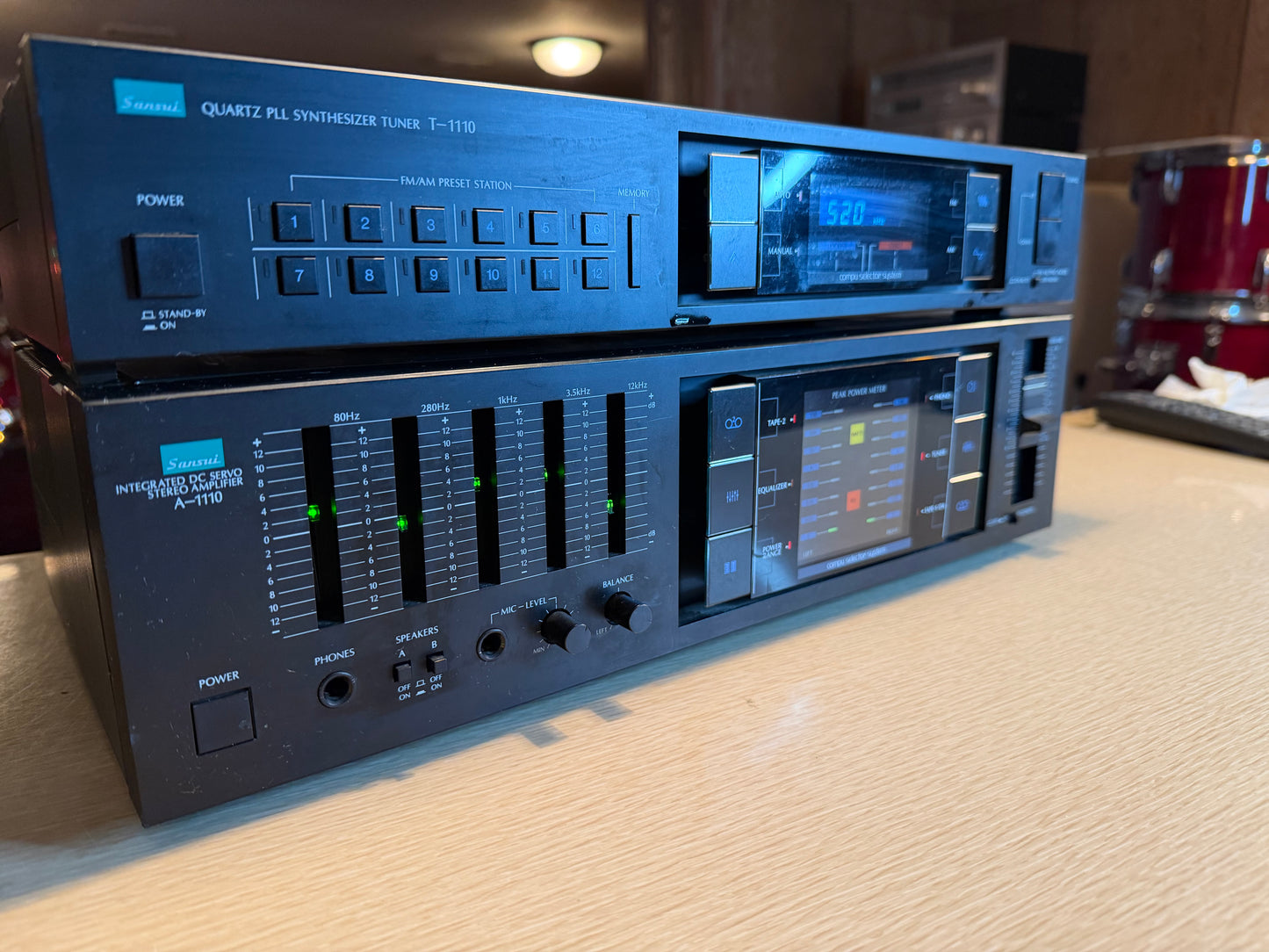 Sansui A-1110 Integrated DC Servo Stereo Amplifier & T-1110 Tuner Tested V Rare!