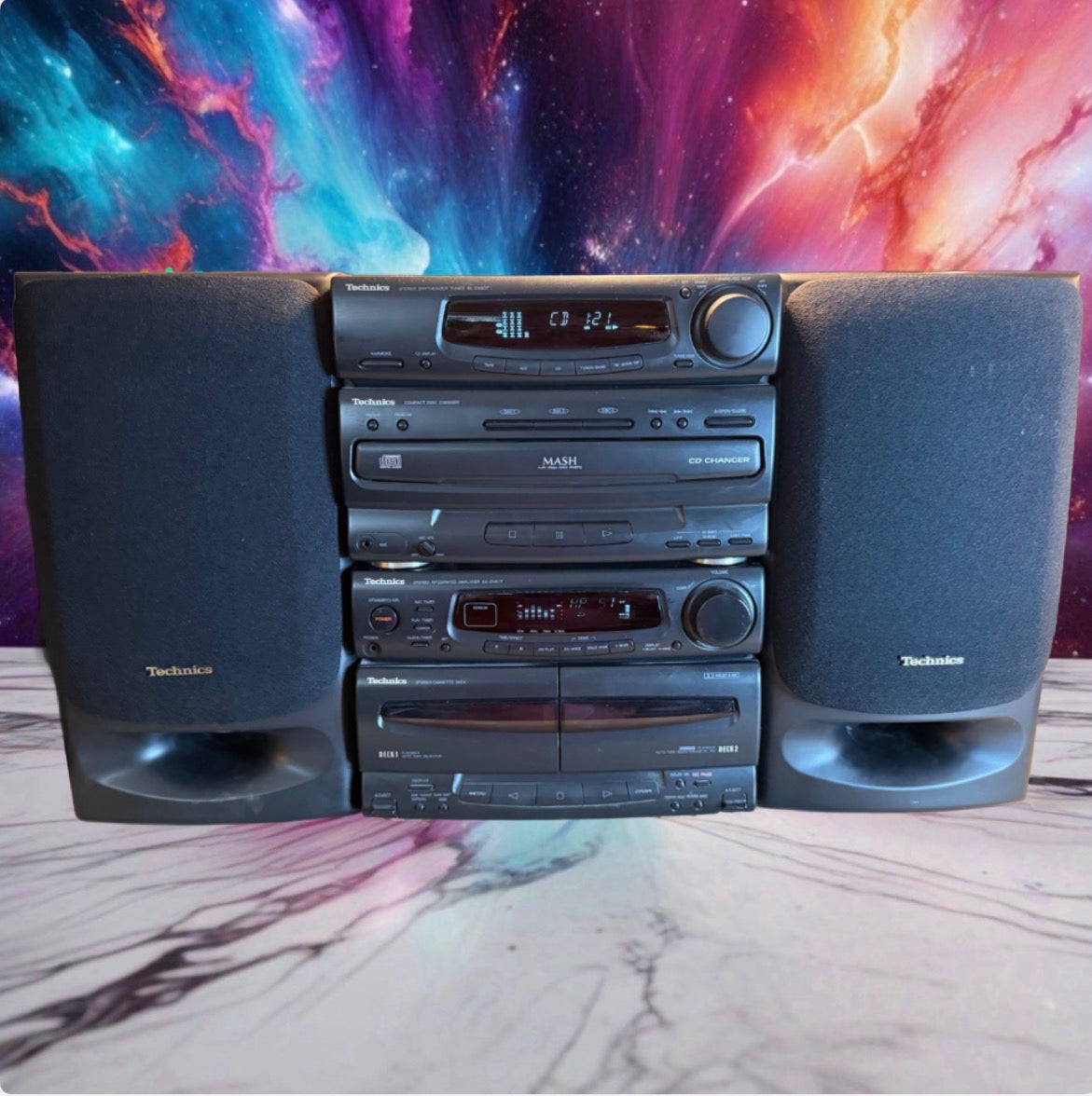 Technics SC-CH90t System SU-CH91T Cassette Deck Amp+SL-CH90T Tuner Cdp Serviced!